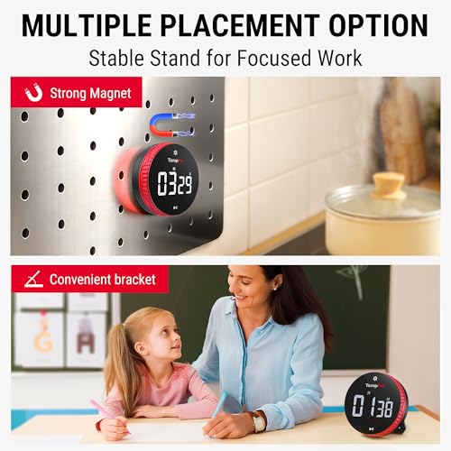 Image of TempPro 99-Hour Digital Kitchen Timer with Strong Magnetic & Stable Stand, Classroom Timers with 3-Volume-Level, Stopwatch with Large LED Display, Digital Timers for Classroom(Previously ThermoPro)