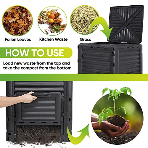 F2C 80-Gallon Flip Lid Compost Bin