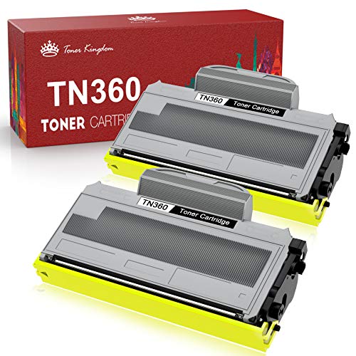 Toner Kingdom Compatible Toner Cartridge Replacement for Brother TN360 TN330 TN-330 TN-360 to use with HL-2170W HL-2140 DCP-7040 DCP-7030 DCP-7045N MFC-7840W MFC-7340 MFC-7440N (2 Packs)