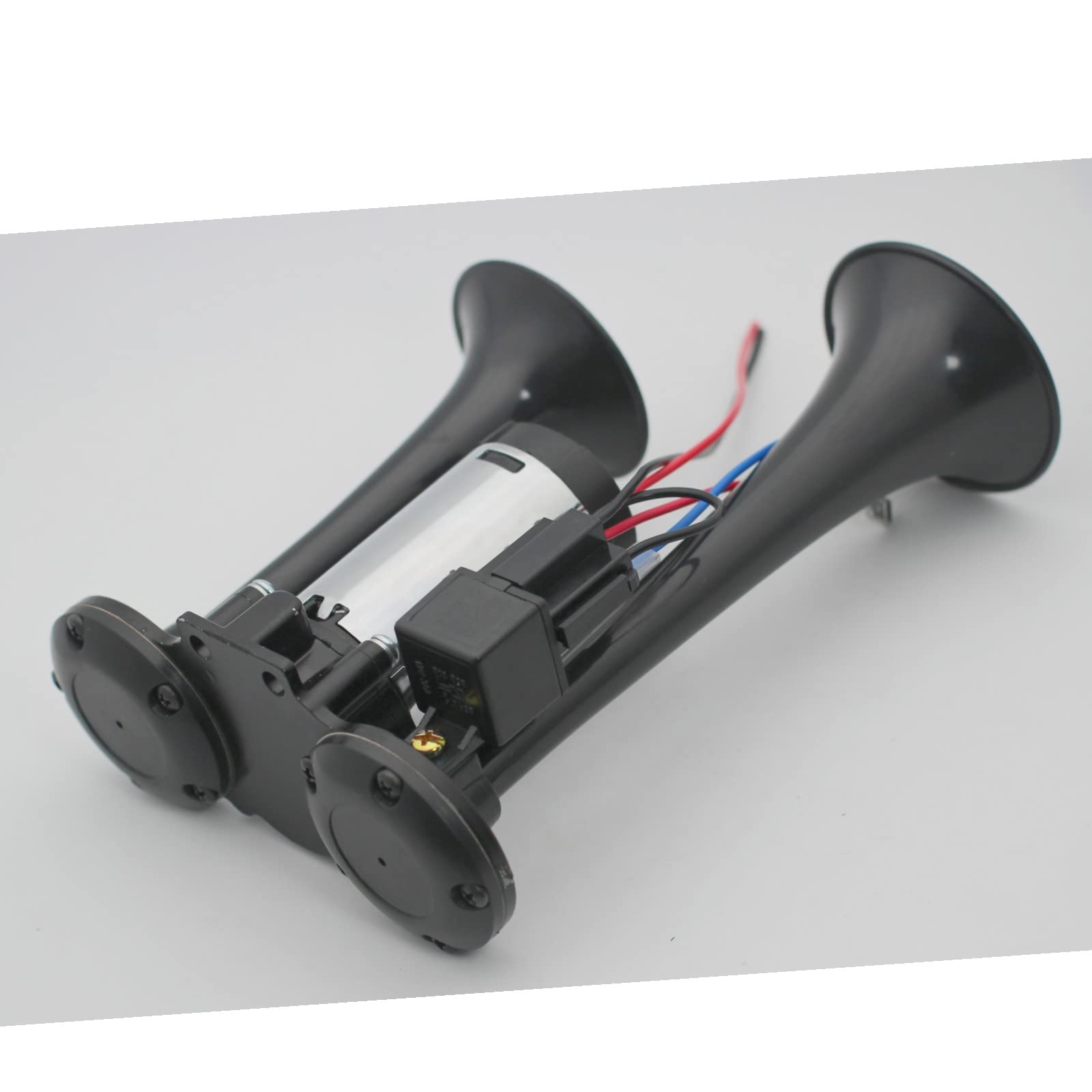 Clacson elettrico a doppio tubo da 24 V per moto, SUV, camion, moto d'acqua, ecc., 170 dB, materiale ABS universale, stile compatto, YYDA847