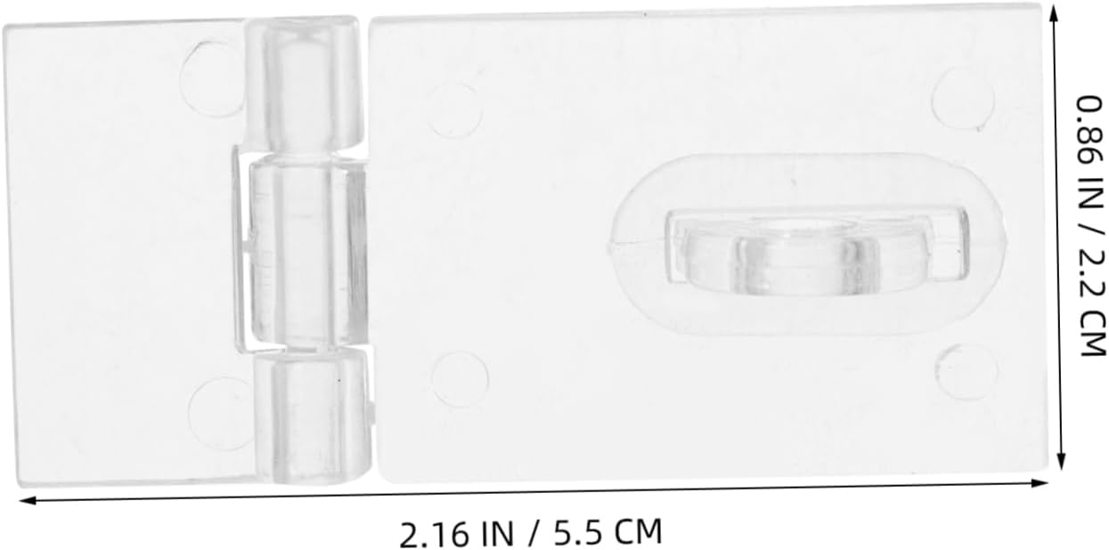 Zerodeko 100pcs Acrylic Hasp Latch Buckle for Jewelry Boxes Lock Wear-Resistant Cabinet Hasp for Craft Projects and Reinforced Design
