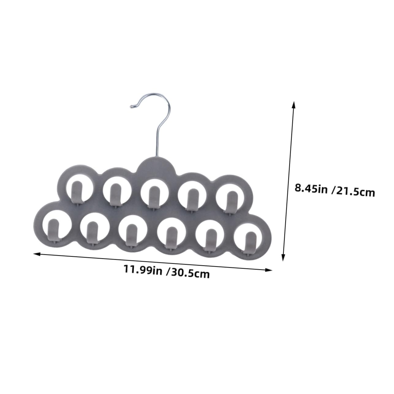 Cabilock Space-efficient Scarf Holder 2-Piece Scarf Rack Belt Hangers Nonslip Flocking Organizer