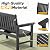 Flamaker HDPE Outdoor Garden Bench,2-Person Heavy Duty Ergonomic Outside Benches Weatherproof with 700 lbs Capacity,Ideal for Patio, Porch, Backyard, Black