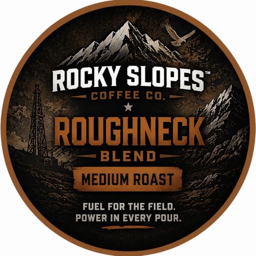 Rocky Slopes Coffee Co Roughneck Blend Medium Roast Single-Serve Coffee Pods, 30 Count