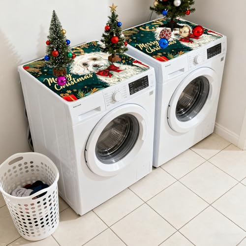 Image of Nuxovilar Non-slip Washer & Dryer Protector, 23.62 inchx19.68 inch Dust-proof Washing Machine Mat, Diatom Mud Polyester Dryer Top Pad for Laundry Room (YLU08563, 1Pcs)