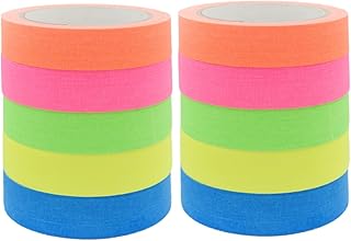 Parliky 10 Rolos De Fita Fluorescente Que Brilha No Escuro Fita Luminosa De Algodão Fita Adesiva Luz Roxa Viscosidade