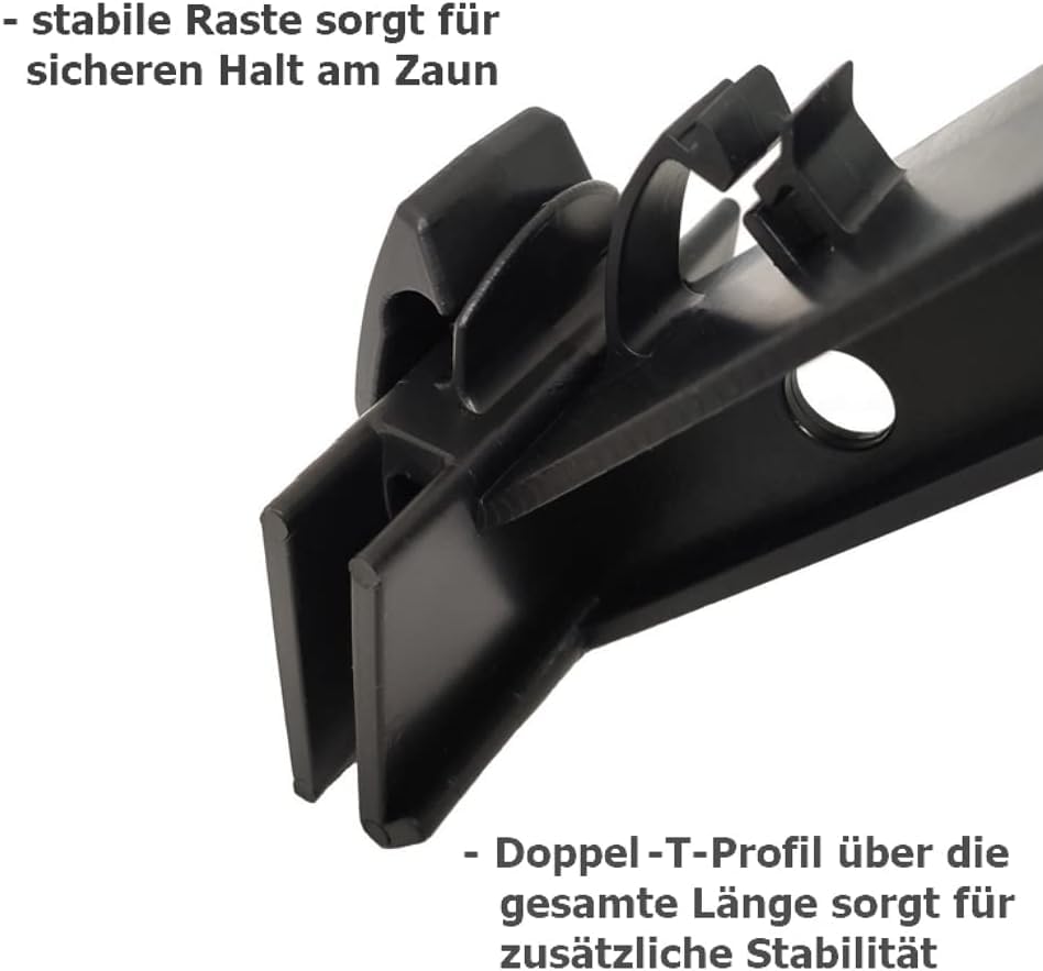 5x Übersteigschutz DOPPELSTABMATTENZAUN Isolator Katzenstopp Zaunerhöhung Überkletterschutz für den Stabmattenzaun Doppelstabmatten Gitterstabmattenzaun Gartenzaun Weidezaun Zaun Zäune
