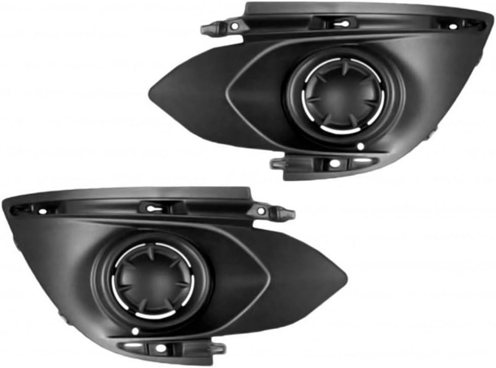 For Mitsubishi Mirage 2017 2018 2019 2020 Fog Light Cover Driver and Passenger Side | Pair | Made of PP Plastic | Hybrid | Textured Black | Replacement For MI1038123, MI1039123 | 191275632956