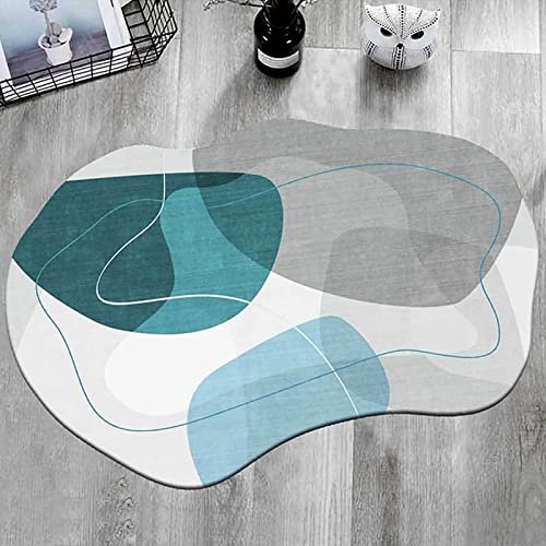 Alfombra geométrica extragrande y moderna de forma irregular, perfecta para dormitorio, sala de estar, uso en interiores y exteriores, ideal para decoración de balcón, decoración elegante del hogar