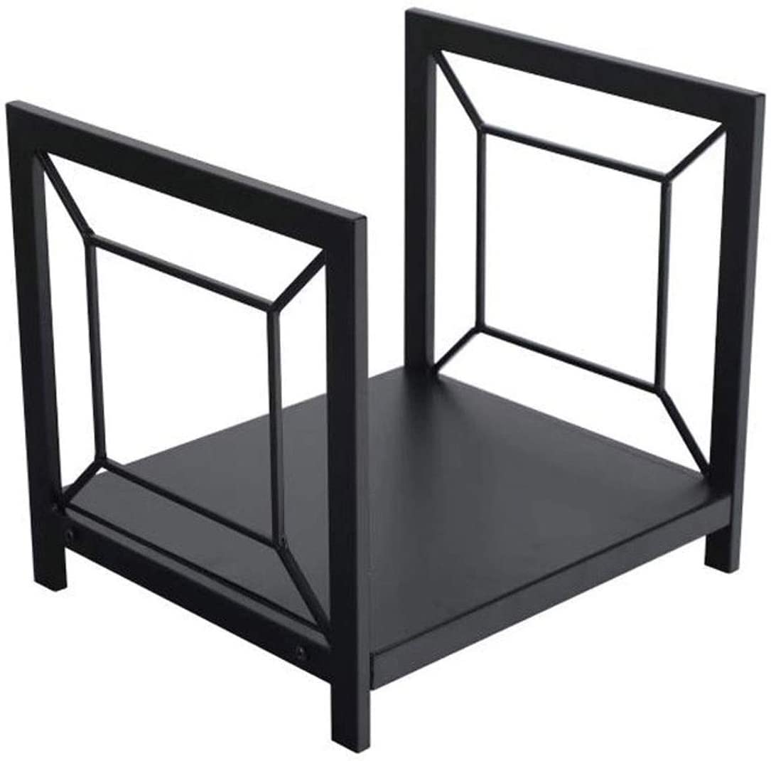Support à Bois Métal Noir Flame – Rangement Bûches Design Pour Intérieur Et Extérieur