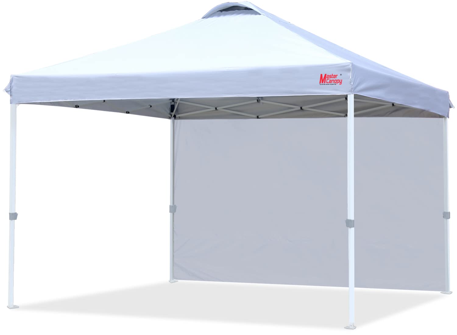 MASTERCANOPY Durable Ez Popup Canopy Tent with 1 Sidewall (12x12 ft