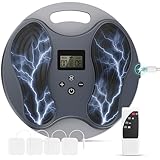 Medic Durchblutungs-stimulator Beine Füße, EMS Fußmassagegerät für Plantar-Fasziitis/Muskelmüdigkeit/Durchblutungs, Fußneuropathie Verbessern, TENS Gerät Schmerztherapie mit 4 Pads, Wiederaufladbar
