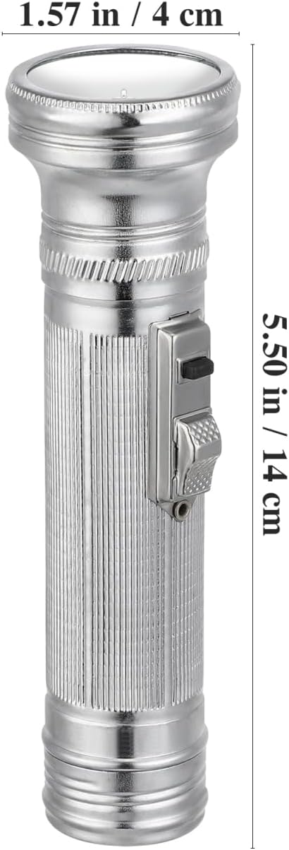 DOITOOL Vintage Flashlight Prop Portable Metal Old-Fashioned Handheld Light with Bulbs Small Retro Flashlight for Nostalgic Decor Camping Daily Carry 5.51 in image 4