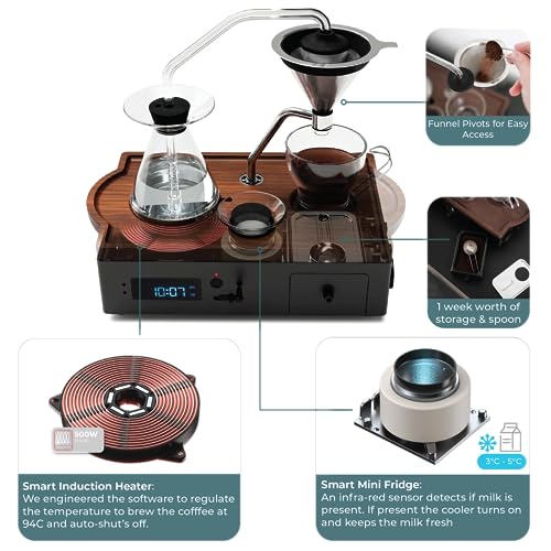 Coffee Alarm Clock Coffee Maker- Black Walnut