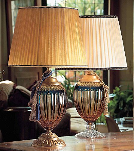 Luca Textil Glas Große Tischleuchte Mittlere in