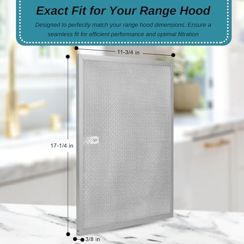 Omaeon BPS1FA36 Range Hood Filter 11-3/4 Inch X 17-1/4 Inch X 3/8 Inch Replacement thumb #1