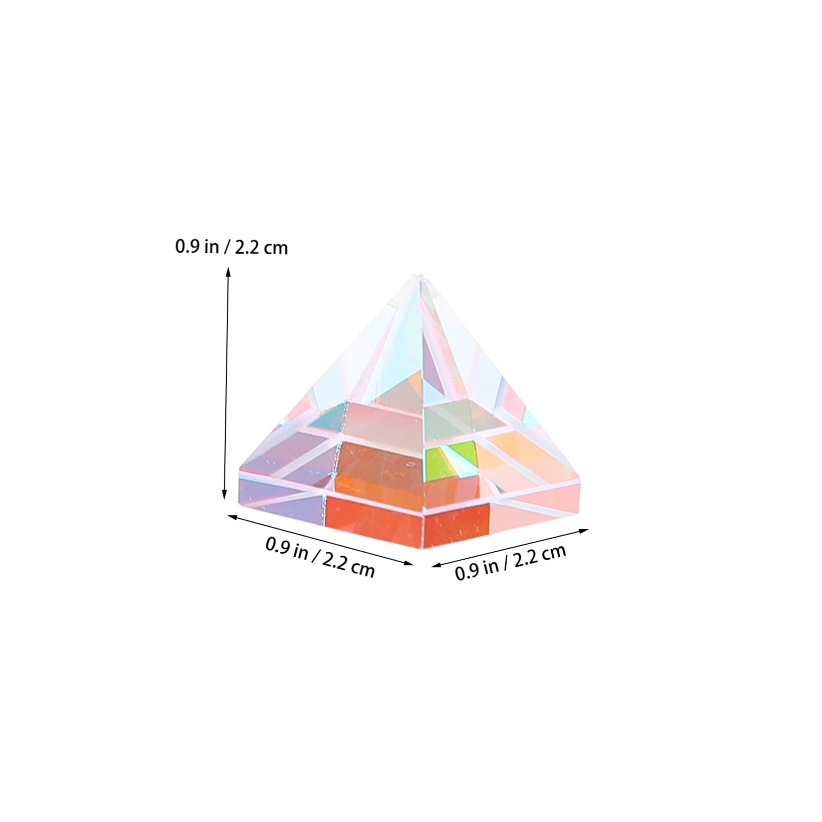 BUGUUYO Pyramid Optical Prism Crystal Decorative Desk Ornament Light Prism for Home Decorations Storage Box