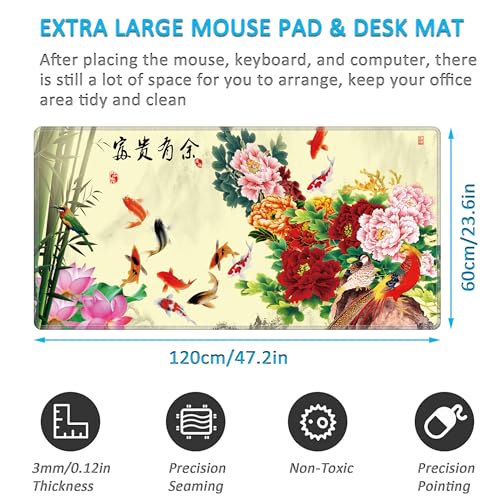 Tapis de souris géant poisson pour protéger la table et clavier gamer