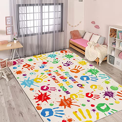Ltkougfam HO-FL06US-KHR092 Colorful Kids Rug, Washable Rug thumb #4