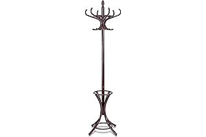 Tangkula 75.5" Wooden Coat Rack Freestanding
