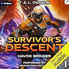Survivor's Descent: A Sci-Fi LitRPG Adventure Audiolibro Por T. A. L. Deason arte de portada