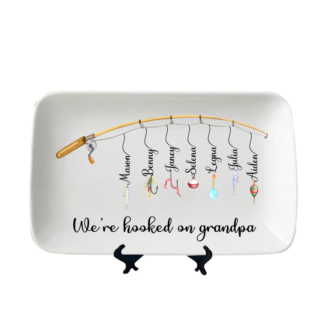 Piatto da griglia personalizzato per la festa del papà, per la festa del papà, piatto per grigliare con nome della famiglia personalizzato per barbecue, festa del papà, regalo di compleanno per papà