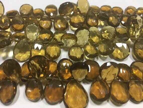 Quartz bière perles facettées poire LKBEADS pour création bijoux - 2