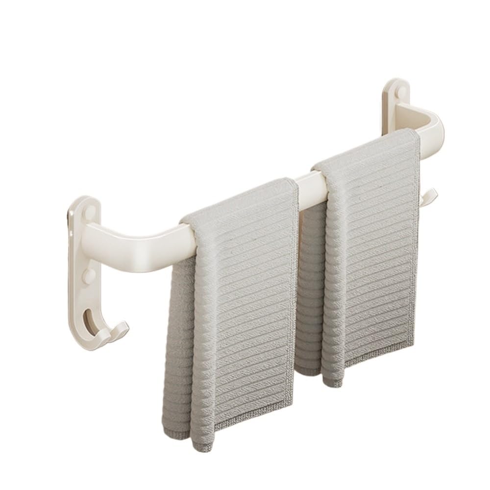 Bath Towel Bars Racks For Bathroom Lavatory Wall Mount, Hanger Space Aluminum Holder Rail for Bathroom(White Single Pole,11.81inch)