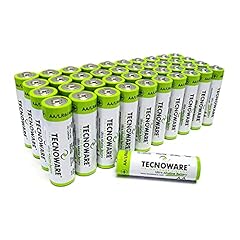 Tecnoware Power Systems - 40 pile alcaline AA 1,5 Volt, Energia Duratura per Giocattoli e Telecomandi, Chiusura Sicura in Nylon, Packaging Riciclabile, batterie AA