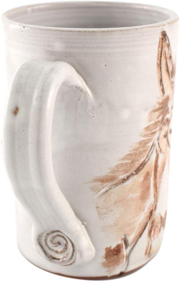 Silly Horse Mug, American Handmade Stoneware Pottery, 16-oz