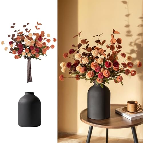 BLOSMON Faux Flowers Table Centerpiece for Dining Room Fall Flower in Vase