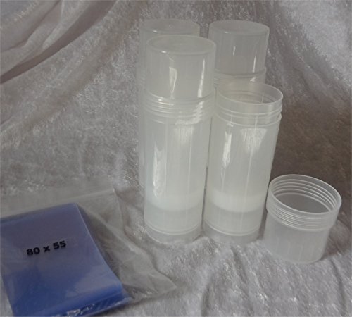 2-oz Lotion Bar Skin Deodorant Balm Tubes with Shrink Bands [8 Sets]
