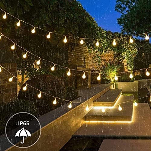 EvaStary Globe Fairy Lights, LED String Lights Battery Operated, 2 Modes Waterproof Globe Warm White Fairy String Lights 6M 40LED for Bedroom, Christmas Tree, Outdoor, Garden, Wedding Decoration