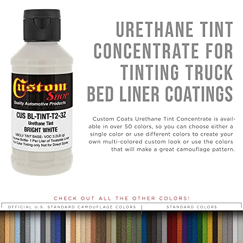 Image of Custom Coat 3 Ounce, Bright White, Bed Liner Tint Concentrate