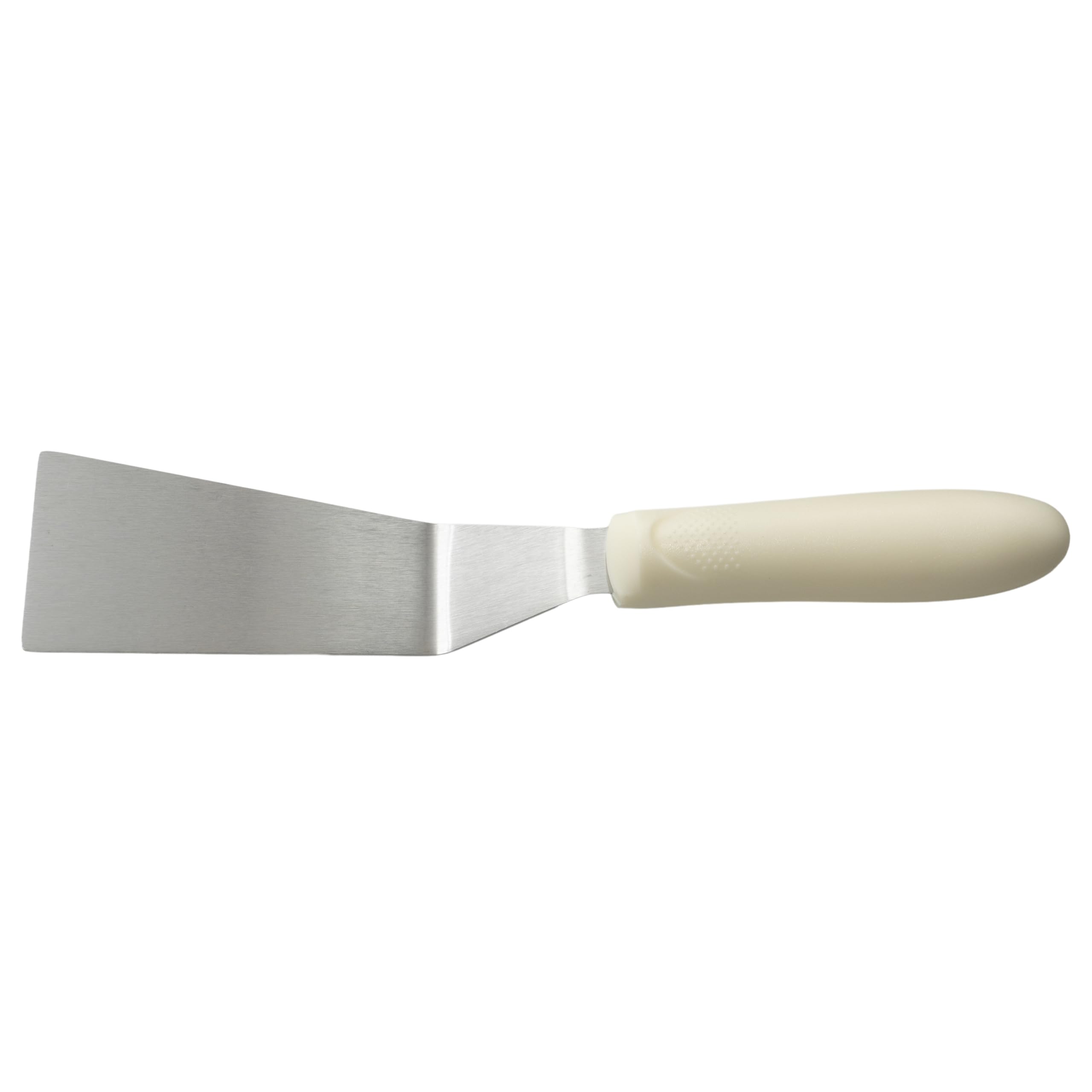 4 1/4" x 2 3/16" White Offset Plastic Grill Spatula by Winco – 4-1/4" x 2-3/16", Metal, Standard, Model TWP-50