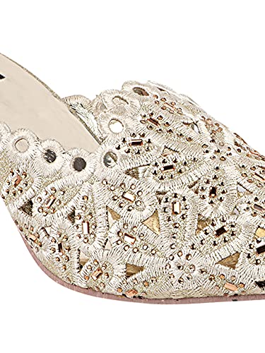 Image of Shoetopia Women's & Girl's Party Ethnic Block Heels Mules Sandals