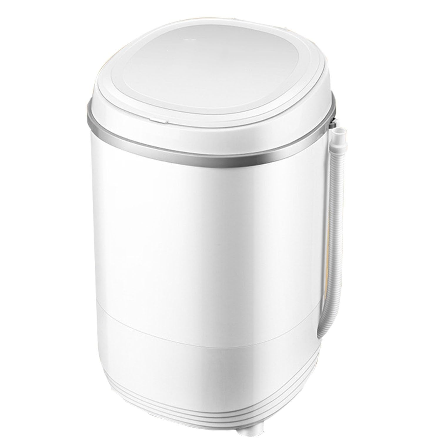 Lavatrice Portatile, Lavatrice a Vasca Singola, Mini Washing Machine, Lavatrice salvaspazio per Appartamento e Dormitorio, Biancheria Intima(Bianca)