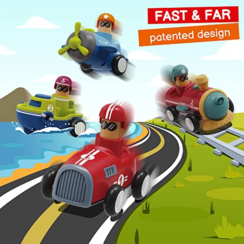 Likee Toy Cars Push And Go Play Friction Powered Vehicles Transport Tools Gifts For Babies Toddlers Kids Boys Girls Age 3+ Years Old (Including Car Airplane Boat Train) #TOP3