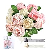【 Leicht zu Reinigen & Kein Geruch 】 - Die pfingstrosen fuer hochzeit mit natürlich Aussehenden verwelken nie und sind immer hell und farbenfroh. Sie werden immer einen Haufen blühender Pfingstrosen haben.Wischen Sie den Staub einfach ab, wenn er schmutzig ist.Und es hat keinen Geruch, keine Sorge zur Pollenallergie, ist freundlich für diejenigen, die keinen seltsamen Geruch mögen.