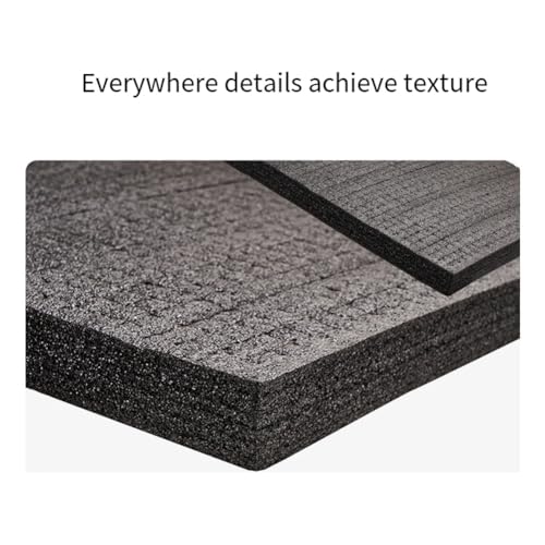 Qeunrtiy 50 X 30 X 2 cm Schwarze Schaumstoffeinlagen für Werkzeugkasten und Hartschalenkoffer, 2 Stück Zerlegbares, Vorgeschnittenes Schaumstofffutter