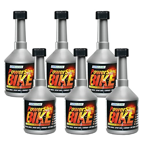 Cataclean Powershot Bike | Complete Fuel & Exhaust Cleaner | Catalytic Converter, Valve & Injector Cleaner | Fuel Additive for Performance & Fuel Efficiency | Emissions Reducer | 6 x 250ml