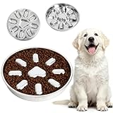 Chewtoyo Stainless Steel Slow Feeder Bowl, Dog, Anti-Choke, Non-Skid Base, 9-Hole Design