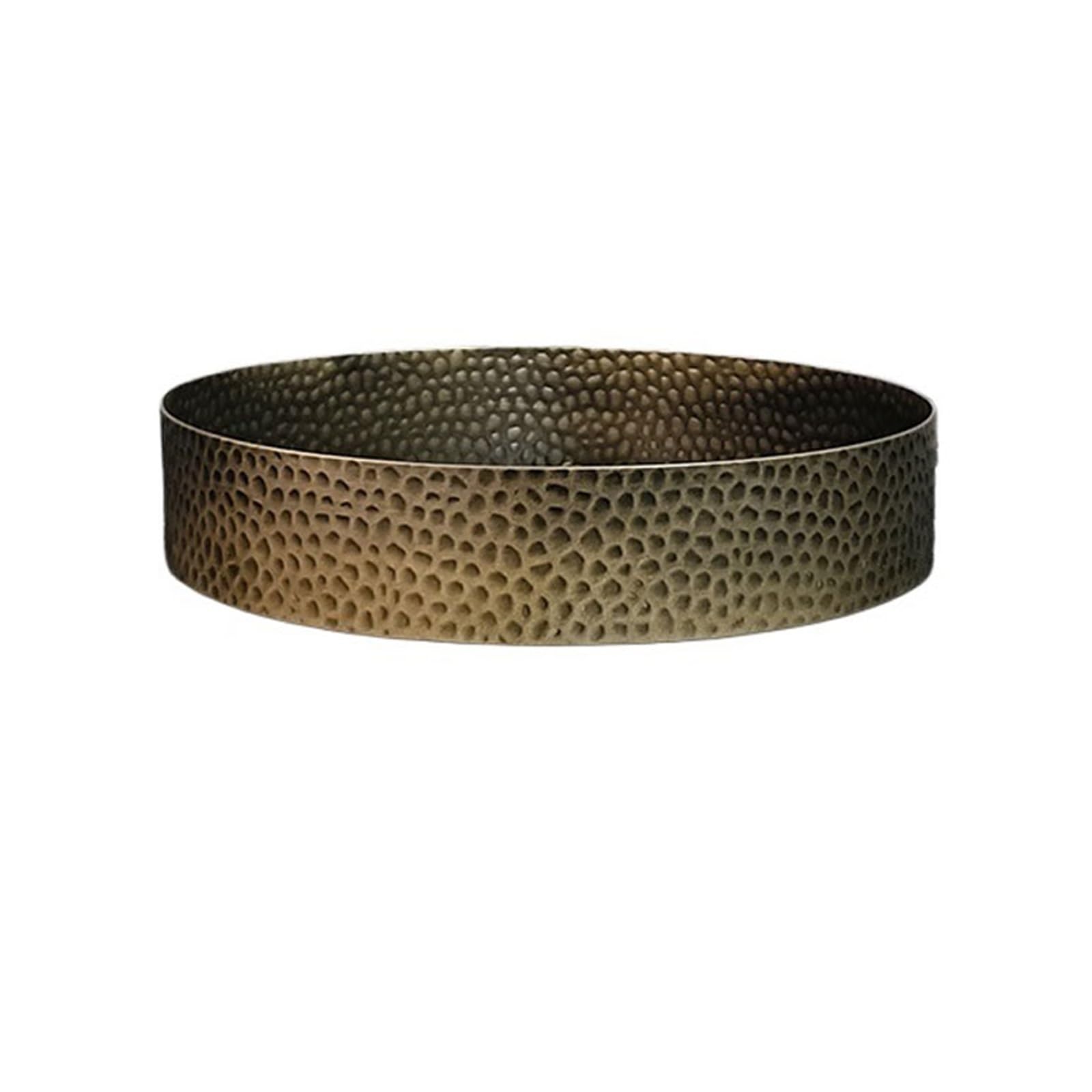K5C7S3W9D6 plant dish saucer Round Retro Minimalist Flowerpot Drip Container Stainless Steel Plant Landscaping Saucer(Small)