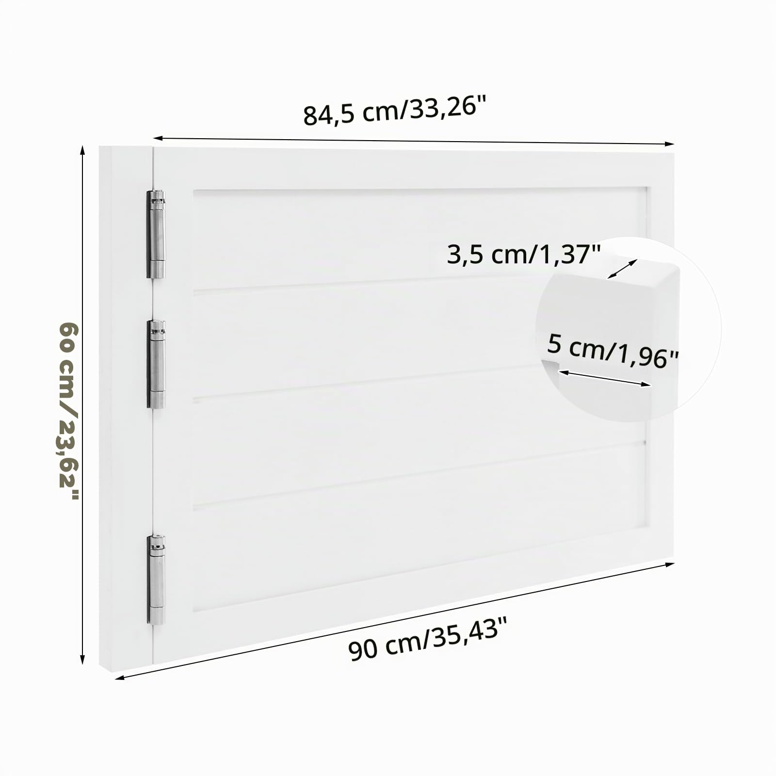 Saloontür 90 x 60cm Pendeltüren Schwingtür für Cafés-Weiß