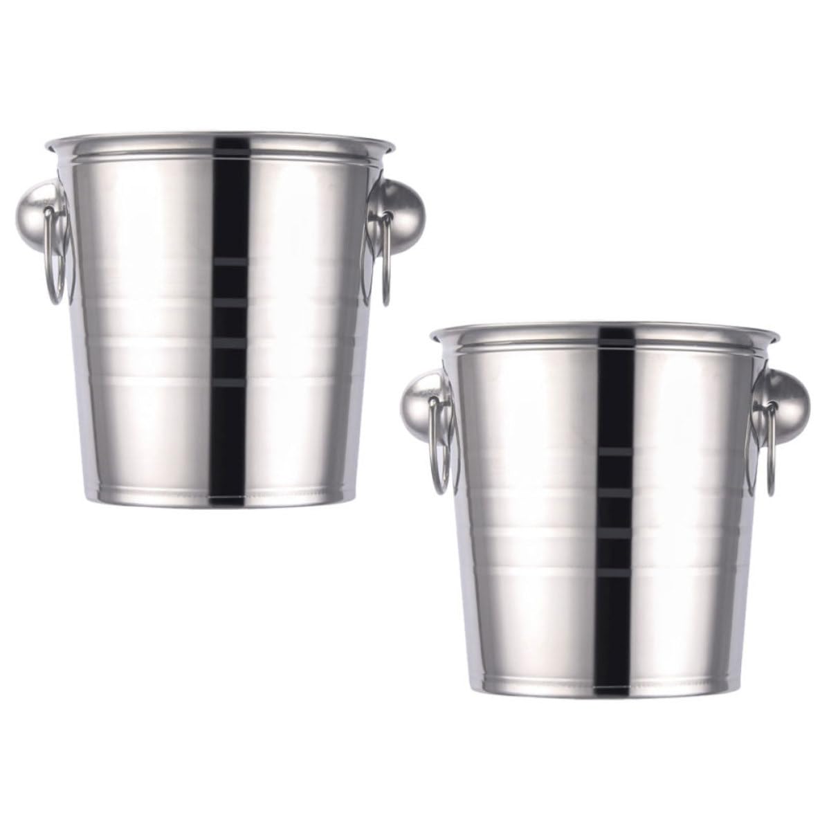 Zerodeko 2 Piezas Cubo de Cubitos de Hielo de Acero Inoxidable 3l