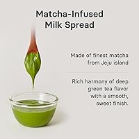 Vista 4 de O'sulloc Untable de leche de té verde (7.05 oz, 200g), hecho con el mejor Matcha de la isla de Jeju, untables con infusión de Matcha