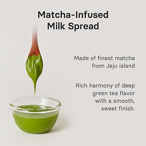 Miniatura 4 de O'sulloc Untable de leche de té verde (7.05 oz, 200g), hecho con el mejor Matcha de la isla de Jeju, untables con infusión de Matcha'