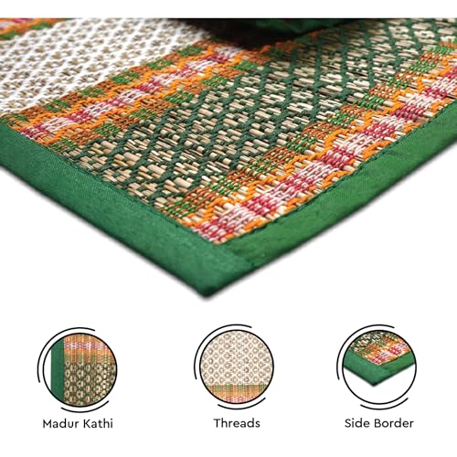 Image of Encasa XO Dining Table Runner 4 Seater, Handcrafted Madurkathi River Grass