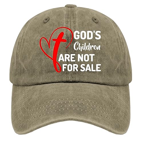 Mens Hats God's Children are Not for Sale Fishing hat Funny hat Gifts for Grandma Golf Hats Suitable for Outdoor Activities