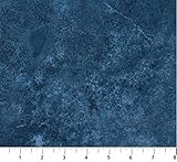 Northcott 'Stonehenge' Mottled Dark Blue Cotton Fabric By the Yard